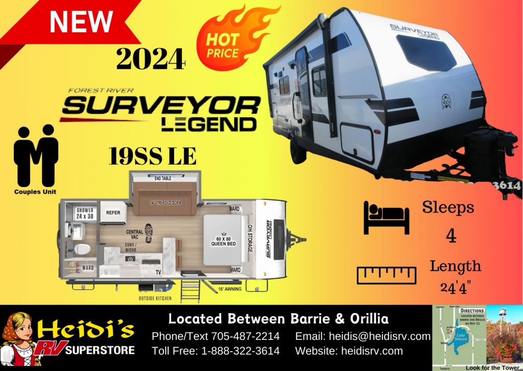 2024 FOREST RIVER SURVEYOR LEGEND 19SSLE (REAR BATH*)