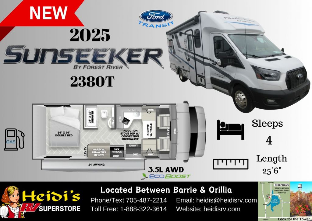 2025 FOREST RIVER SUNSEEKER 2380T (TRANSIT SERIES*)