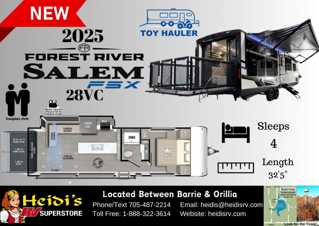 2025 FOREST RIVER SALEM FSX 28VC (WINDOWS!!)