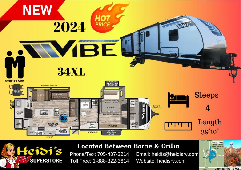 2024 FOREST RIVER VIBE 34XL (ISLAND KITCHEN *)