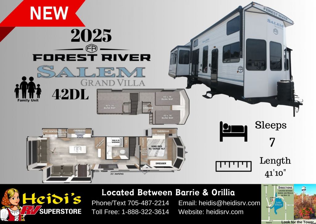 2025 FOREST RIVER SALEM GRAND VILLA 42DL (DOUBLE LOFT)