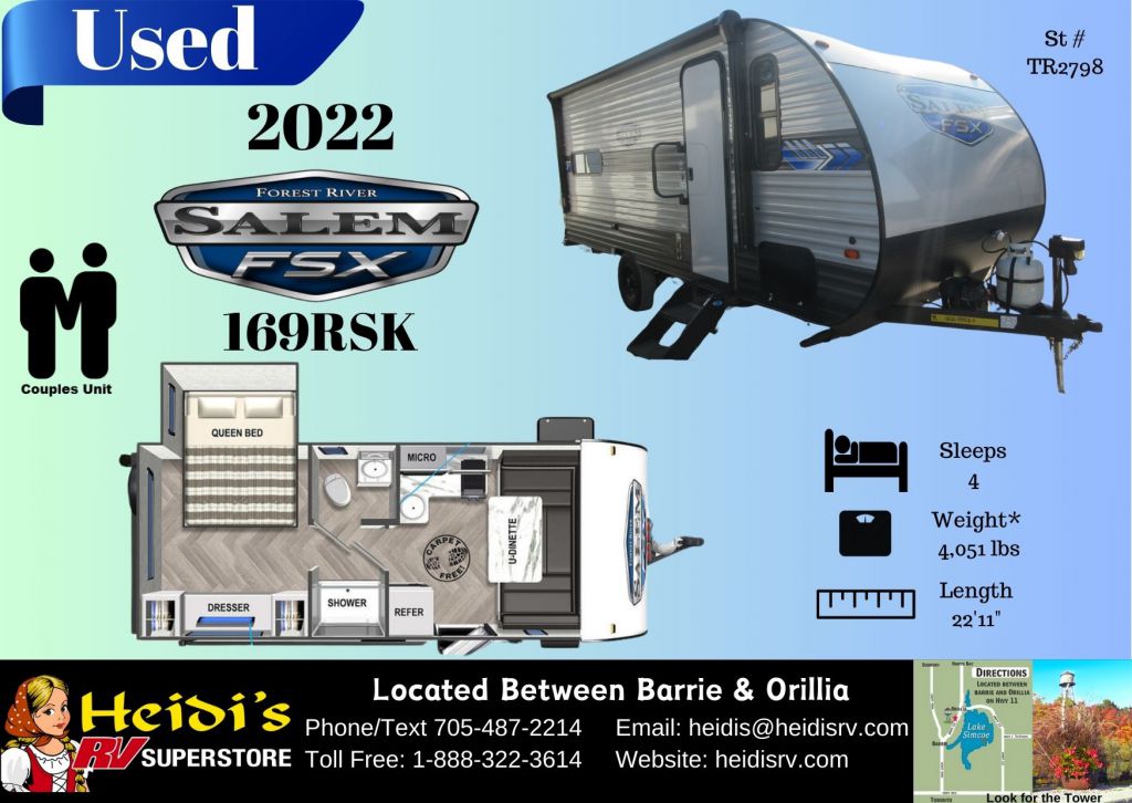 2022 FOREST RIVER SALEM FSX 169RSK (FRONT U-SHAPED DINETTE*)