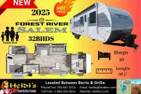 2025 FOREST RIVER SALEM 32BHDS (TRIPLE BUNKS, OUT. KITCHEN) - Oro Medonte RV Details page