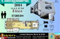 2014 FOREST RIVER SALEM VILLA 372REDS - Oro Medonte RV Details page